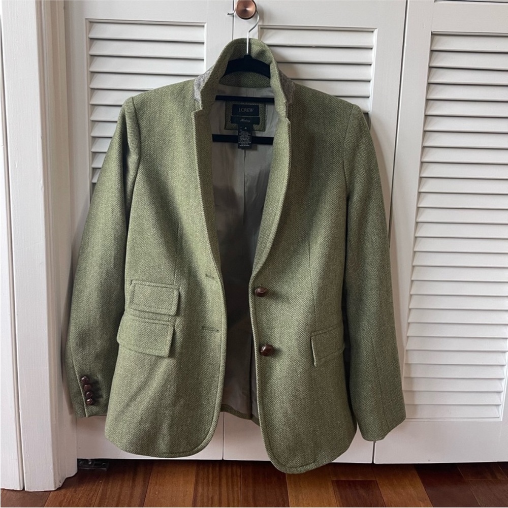 JCREW Olive green wool blazer